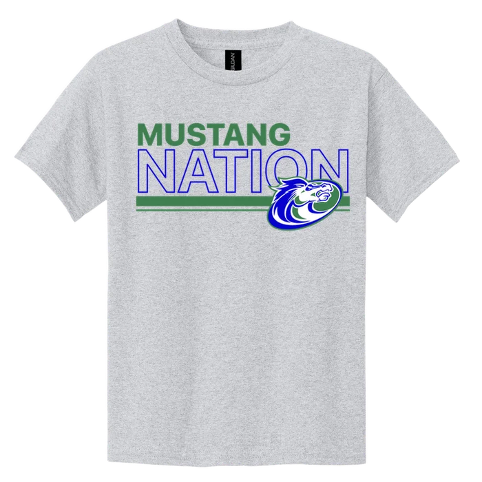 Mustang Nation Tee - ash - front