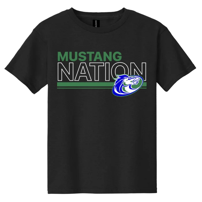 Mustang Nation Tee - black - front
