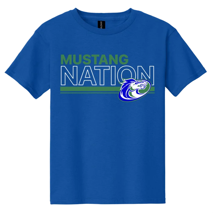 Mustang Nation Tee - Royal - front
